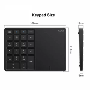 Wireless Numeric Keyboard with Touchpad