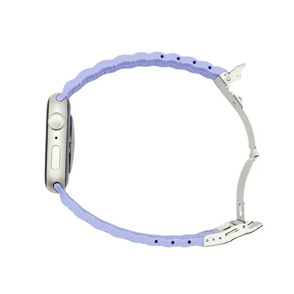 Steel Buckle Silicone Watch Bands Compatible with Apple Watch Strap 38mm 40mm 41mm 42mm 44mm 45mm